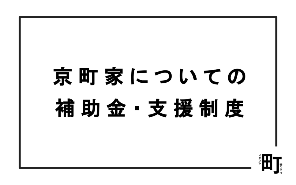 京町家　古民家　補助金